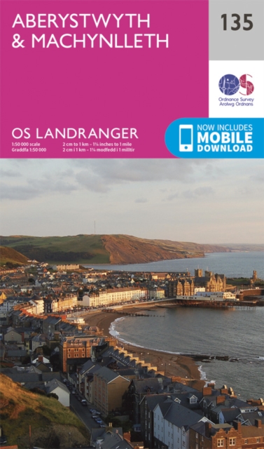 Online bestellen: Wandelkaart - Topografische kaart 135 Landranger Aberystwyth & Machynlleth | Ordnance Survey