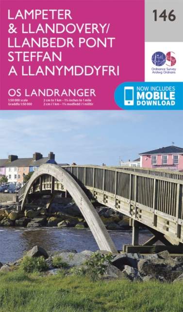 Online bestellen: Wandelkaart - Topografische kaart 146 Landranger Lampeter & Llandovery - Wales | Ordnance Survey