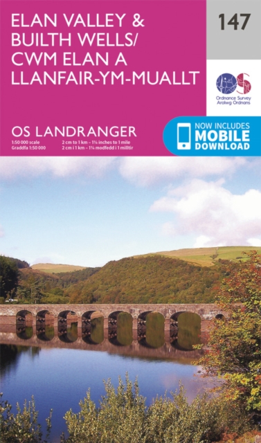 Online bestellen: Wandelkaart - Topografische kaart 147 Landranger Elan Valley & Builth Wells - Wales | Ordnance Survey