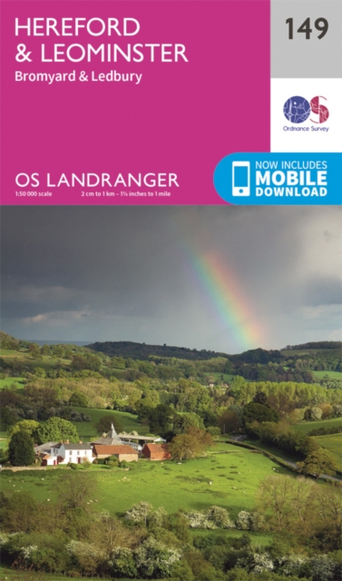 Online bestellen: Wandelkaart - Topografische kaart 149 Landranger Hereford & Leominster, Bromyard & Ledbury | Ordnance Survey