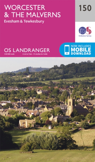 Online bestellen: Wandelkaart - Topografische kaart 150 Landranger Worcester & The Malverns, Evesham & Tewkesbury | Ordnance Survey