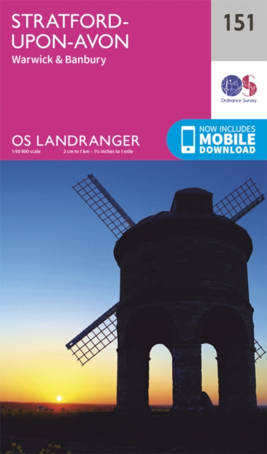 Online bestellen: Wandelkaart - Topografische kaart 151 Landranger Stratford-upon-Avon, Warwick & Banbury | Ordnance Survey
