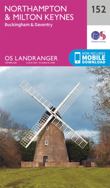 Online bestellen: Wandelkaart - Topografische kaart 152 Landranger Northampton & Milton Keynes, Buckingham & Daventry | Ordnance Survey