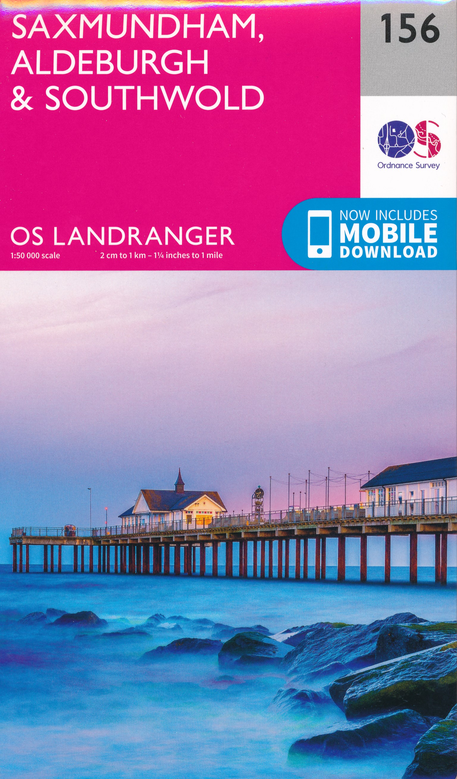 Online bestellen: Wandelkaart - Topografische kaart 156 Landranger Saxmundham, Aldeburgh & Southwold | Ordnance Survey
