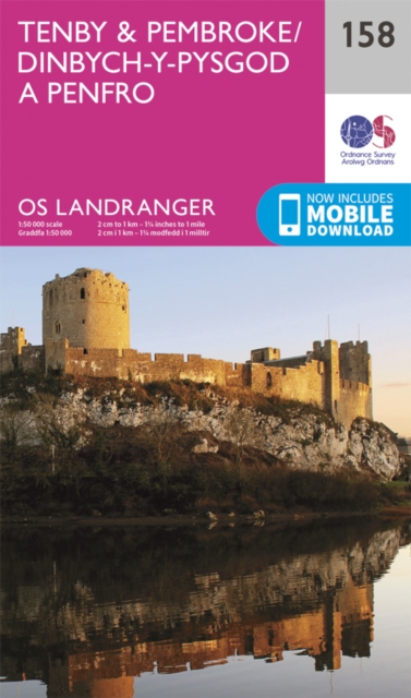 Online bestellen: Wandelkaart - Topografische kaart 158 Landranger Tenby & Pembroke - Wales | Ordnance Survey