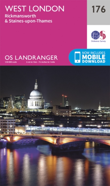 Online bestellen: Wandelkaart - Topografische kaart 176 Landranger West London, Rickmansworth & Staines | Ordnance Survey