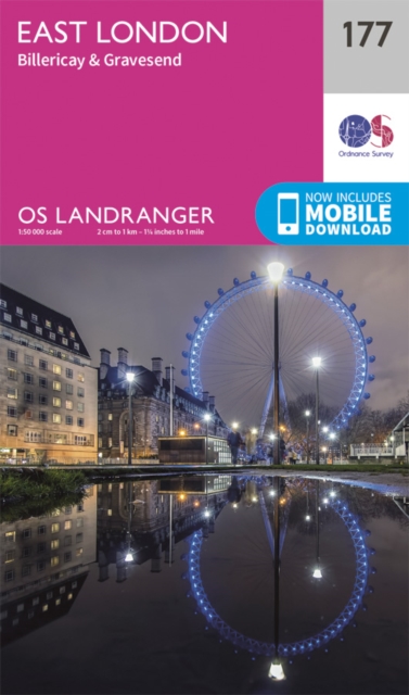 Online bestellen: Wandelkaart - Topografische kaart 177 Landranger East London, Billericay & Gravesend | Ordnance Survey