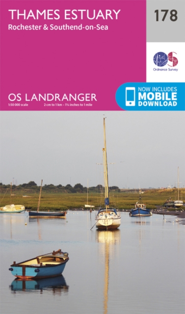 Online bestellen: Wandelkaart - Topografische kaart 178 Landranger Thames Estuary, Rochester & Southend-on-Sea | Ordnance Survey