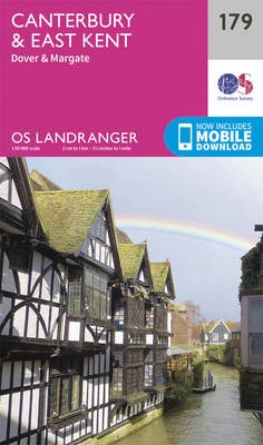 Online bestellen: Wandelkaart - Topografische kaart 179 Landranger Canterbury & East Kent, Dover & Margate | Ordnance Survey