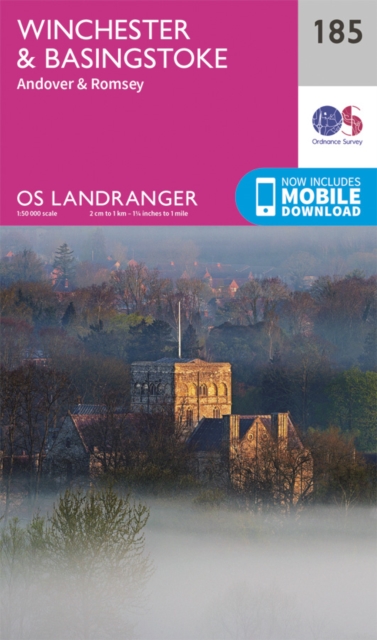 Online bestellen: Wandelkaart - Topografische kaart 185 Landranger Winchester & Basingstoke, Andover & Romsey | Ordnance Survey