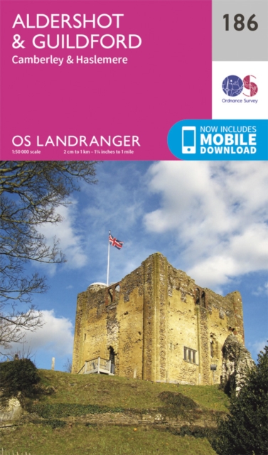 Online bestellen: Wandelkaart - Topografische kaart 186 Landranger Aldershot & Guildford | Ordnance Survey