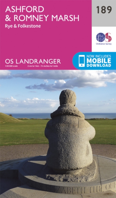 Online bestellen: Wandelkaart - Topografische kaart 189 Landranger Ashford & Romney Marsh | Ordnance Survey