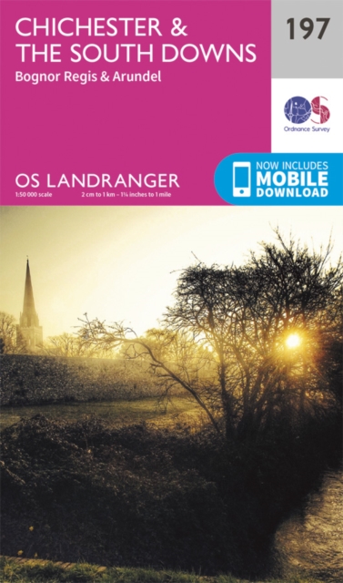 Online bestellen: Wandelkaart - Topografische kaart 197 Landranger Chichester & The South Downs, Bognor Regis & Arundel | Ordnance Survey
