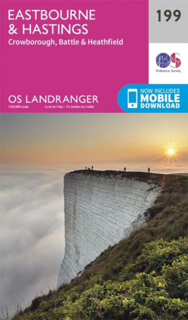 Online bestellen: Wandelkaart - Topografische kaart 199 Landranger Eastbourne & Hastings, Battle & Heathfield | Ordnance Survey