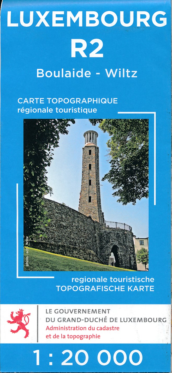 Online bestellen: Wandelkaart - Topografische kaart R2 Luxemburg Boulaide - Wiltz - Esch sur Sûre | Topografische dienst Luxemburg