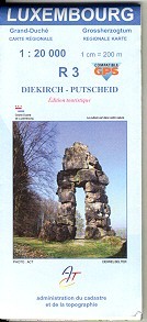 Wandelkaart Luxemburg R3 Diekirch - Putscheid - Ettelbruck - Vianden |