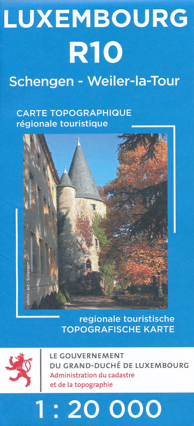 Online bestellen: Wandelkaart - Topografische kaart R10 Luxemburg Moselle - Gander - Luxembourg - Remich | Topografische dienst Luxemburg