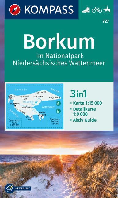 Online bestellen: Wandelkaart 727 Borkum | Kompass