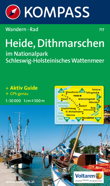 Online bestellen: Wandelkaart 717 Heide - Dithmarschen | Kompass