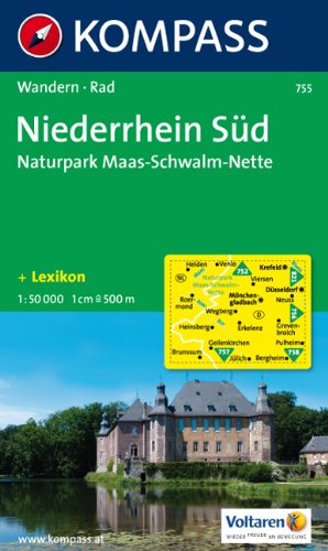 Wandelkaart 755 Niederrhein Süd - Maas - Schwalm - Nette - Mönchengladbach | Kompass |