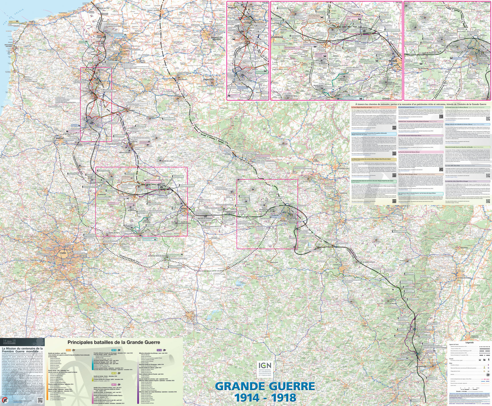 Wandkaart Groote Oorlog 1914-1918 |…