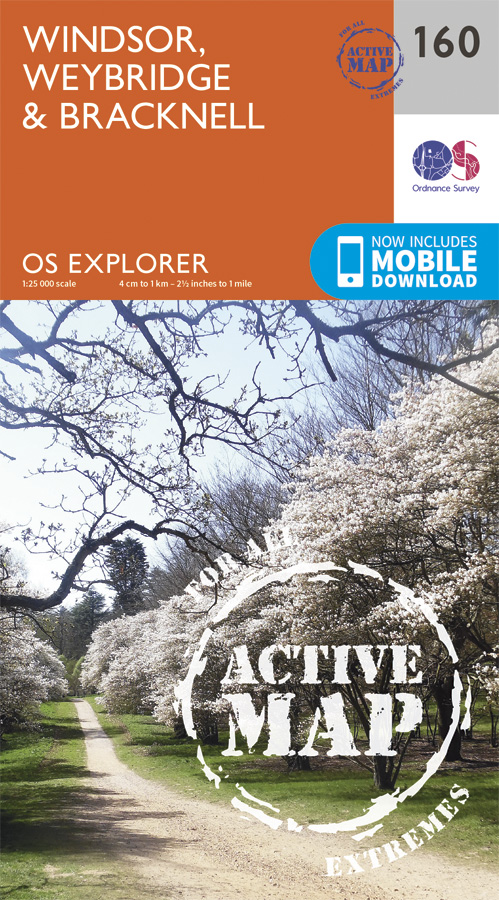 Wandelkaart - Topografische kaart 160 OS Explorer Map | Active Windsor