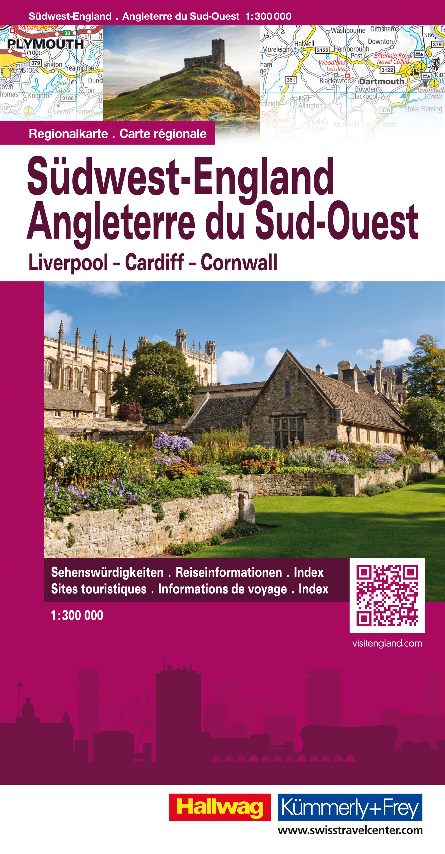 Wegenkaart - landkaart Sudwest-Engl…