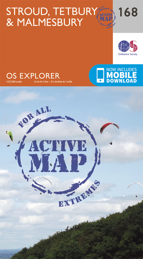 Wandelkaart - Topografische kaart 168 OS Explorer Map | Active Stroud