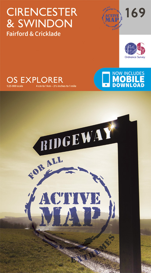 Topografische kaart 169 OS Explorer Map | Active Cirencester / Swindon