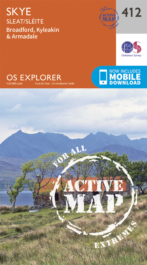 Wandelkaart - Topografische kaart 412 OS Explorer Map | Active Skye /