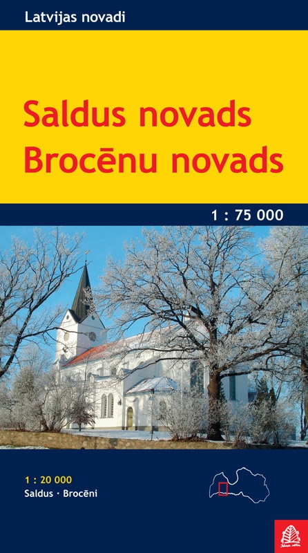Wegenkaart – landkaart Saldus novads. Brocēnu novads – Saldus & omgeving | Jana Seta