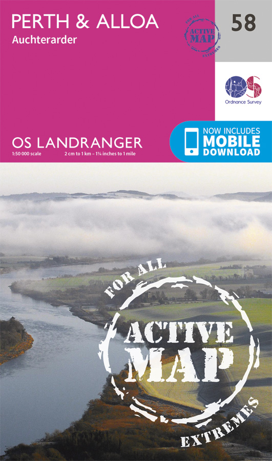 Wandelkaart 58 Landranger Active Pe…