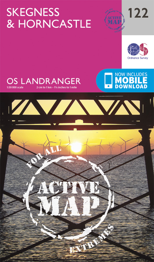 Wandelkaart - Topografische kaart 122 Landranger Active Skegness / Hor
