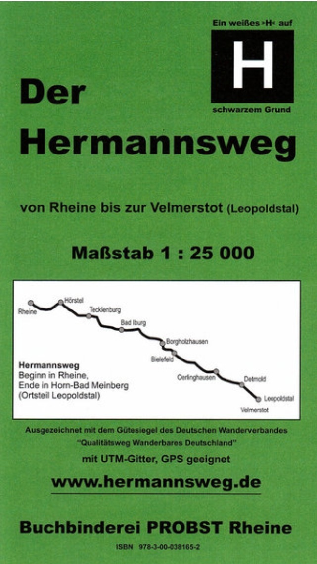 Online bestellen: Wandelkaart Der Hermannsweg von Rheine bis zur Velmerstot (Leopoldstal) | Probst