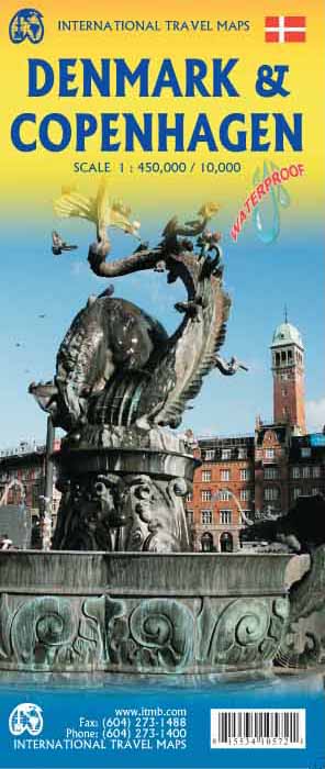Wegenkaart - landkaart Denemarken…