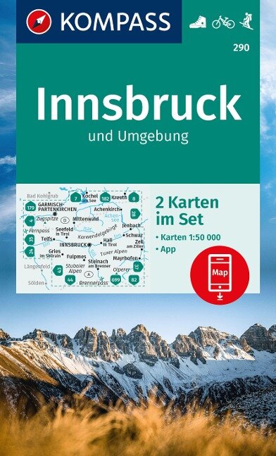 Online bestellen: Wandelkaart 290 Innsbruck | Kompass