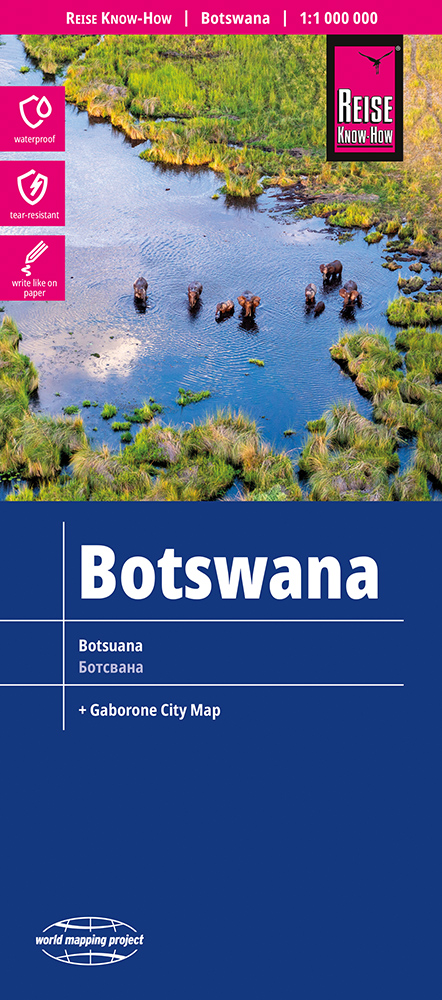 Wegenkaart - landkaart Botswana | R…