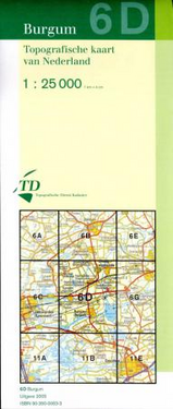 Topografische kaart / Wandelkaart 6D Bergum / Burgum | 