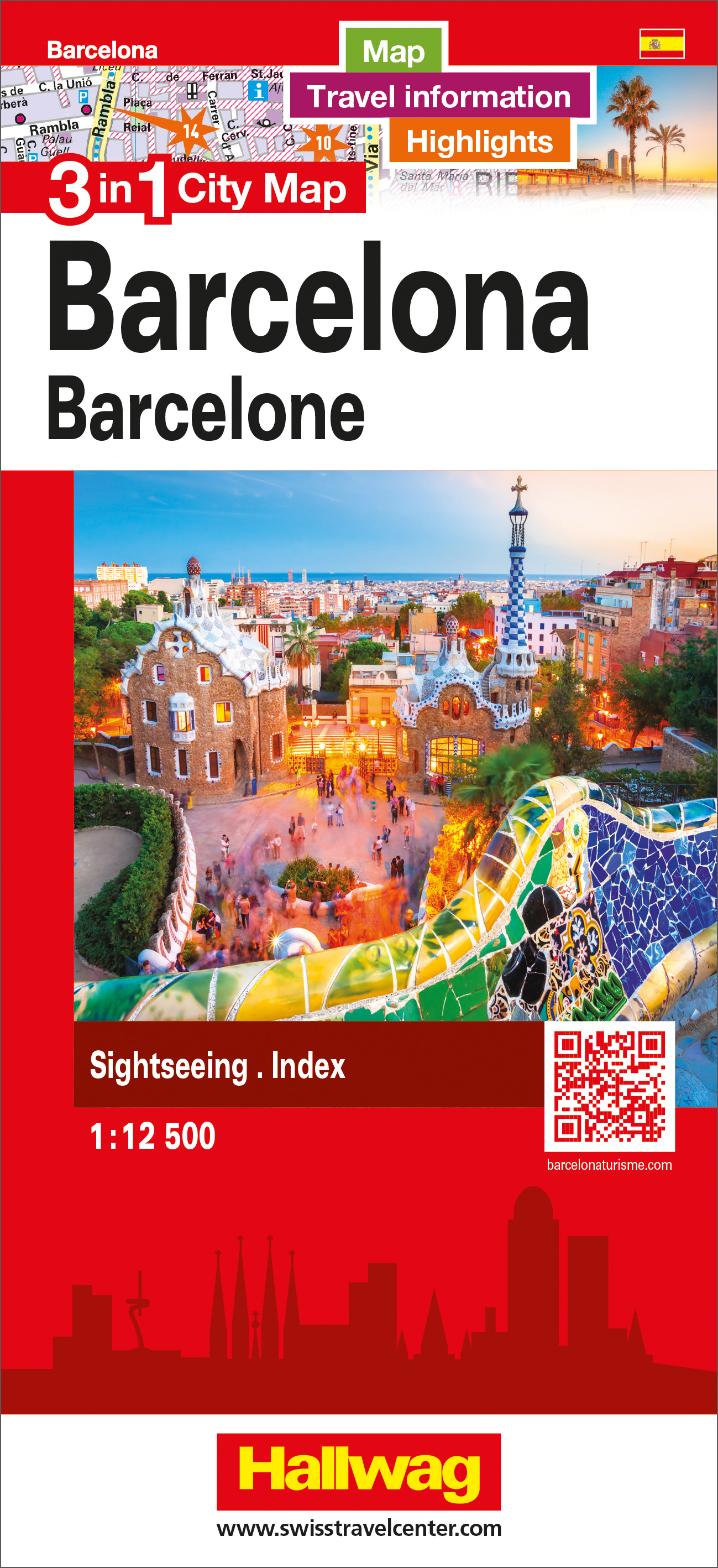 Stadsplattegrond Barcelona 3 in 1 CityMap | Hallwag