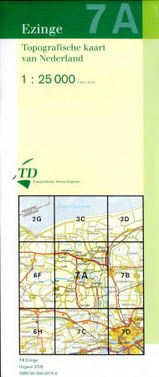 Topografische kaart / Wandelkaart 7A Ezinge | 