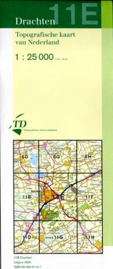 Topografische kaart / Wandelkaart 11E Drachten, Beetsterszwaag, Ureterp |
