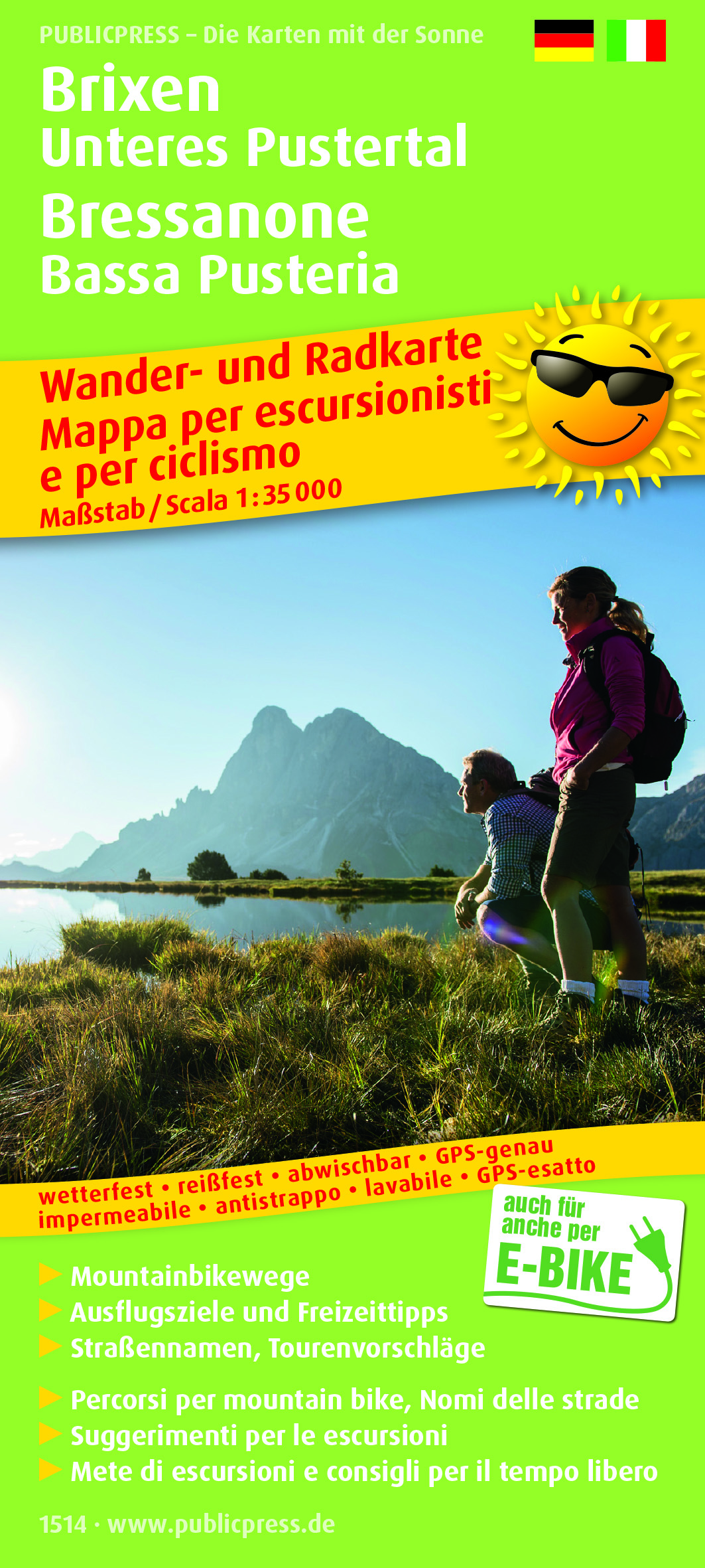 Wandelkaart 1514 Brixen / Unteres P…