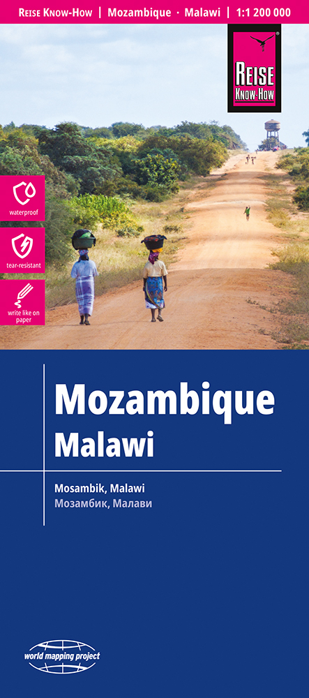 Online bestellen: Wegenkaart - landkaart Mosambik - Malawi | Reise Know-How Verlag