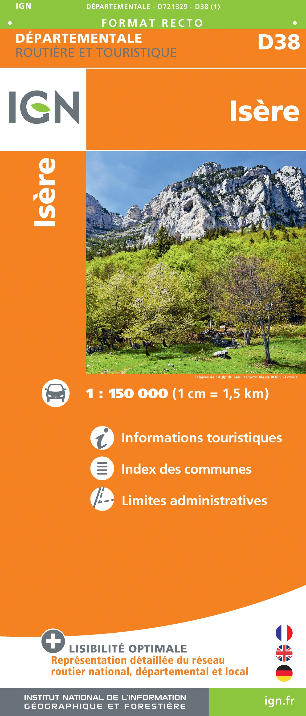 Wegenkaart - landkaart 721329 Isère | IGN - Institut Géographique Nati