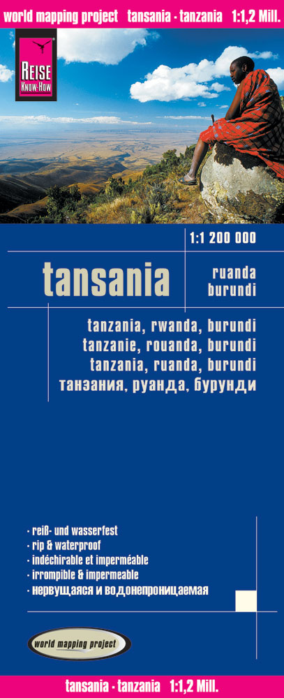 Wegenkaart - landkaart Tansania - T…