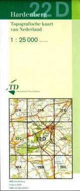 Topografische kaart / Wandelkaart 22D Hardenberg | 