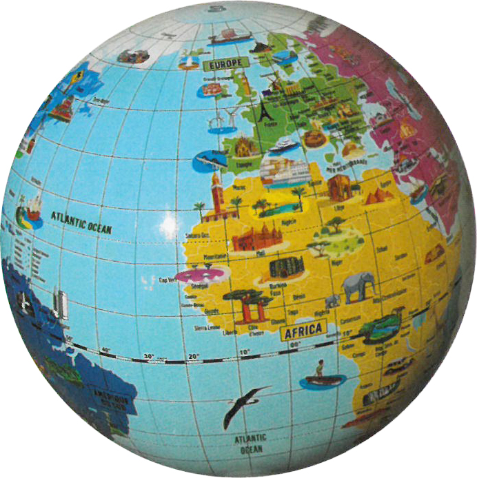 Opblaasbare wereldbol - globe Infla…