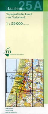 Topografische kaart / Wandelkaart 25A Haarlem |