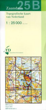 Topografische kaart / Wandelkaart 25B Zaandam | 