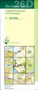 Topografische kaart / Wandelkaart 26D Flevoland - zuid |